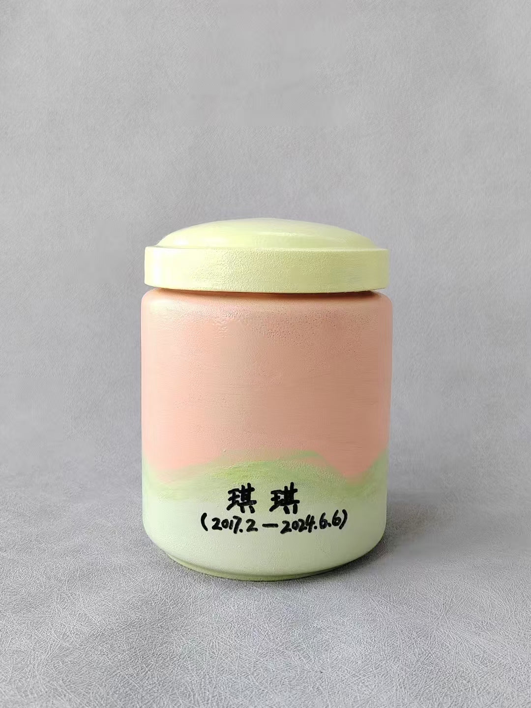 Customized Hand-Painted Ceramic Pet Urn – Unique Pet Souvenirs, Memorial Jar for Beloved Pets