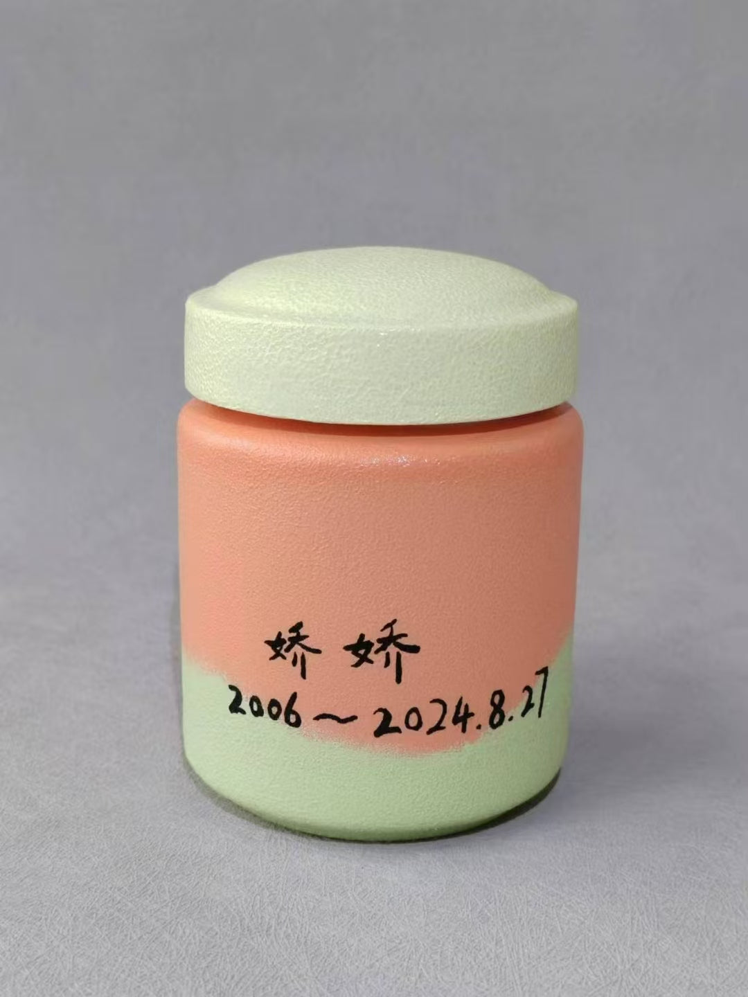 Customized Hand-Painted Ceramic Pet Urn – Unique Pet Souvenirs, Memorial Jar for Beloved Pets
