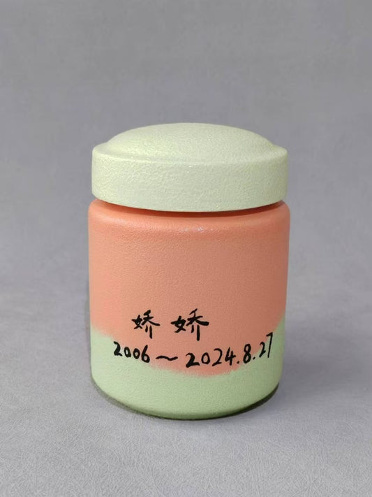 Customized Hand-Painted Ceramic Pet Urn – Unique Pet Souvenirs, Memorial Jar for Beloved Pets