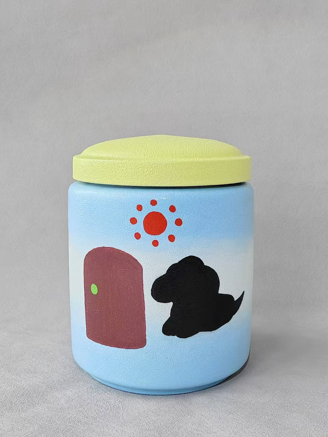 Customized Hand-Painted Ceramic Pet Urn – Unique Pet Souvenirs, Memorial Jar for Beloved Pets