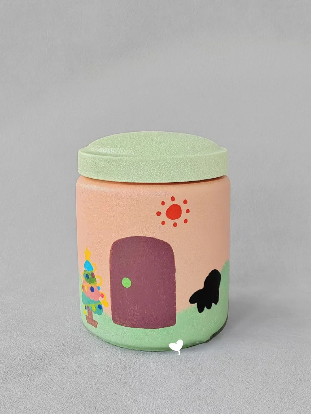 Customized Hand-Painted Ceramic Pet Urn – Unique Pet Souvenirs, Memorial Jar for Beloved Pets