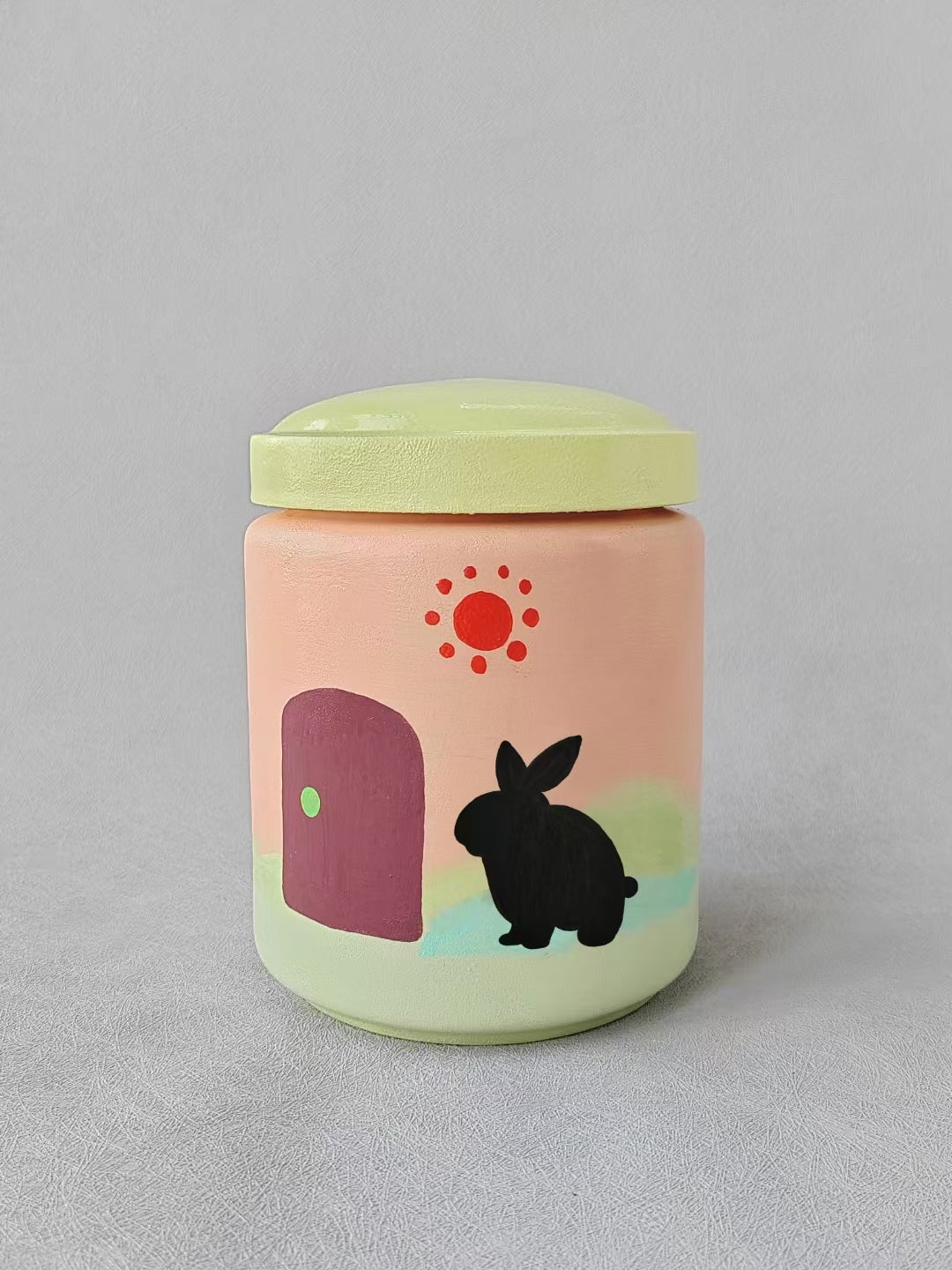 Customized Hand-Painted Ceramic Pet Urn – Unique Pet Souvenirs, Memorial Jar for Beloved Pets