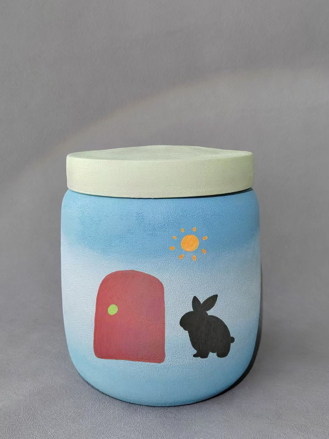 Customized Hand-Painted Ceramic Pet Urn – Unique Pet Souvenirs, Memorial Jar for Beloved Pets