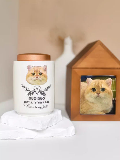 Memorial Pet Kitten Cat Puppy Dog Funeral Urn Souvenir