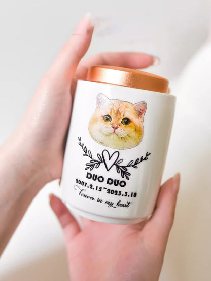 Memorial Pet Kitten Cat Puppy Dog Funeral Urn Souvenir